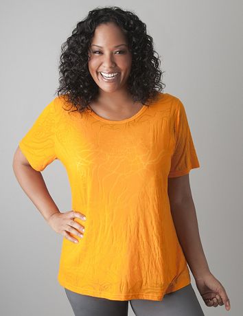 Plus size active Swirled burnout tee by Reebok