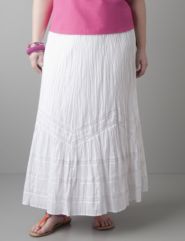 Crinkled crochet skirt by Lane Bryant