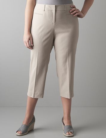 Pinstripe slim crop by Lane Bryant
