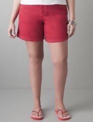 Colored denim short by Lane Bryant