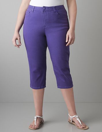 Colored denim crop by Lane Bryant