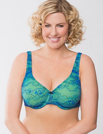 Plus size luxury lace full coverage bra