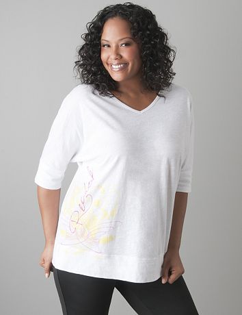 Full figure active Band bottom dolman top by Reebok