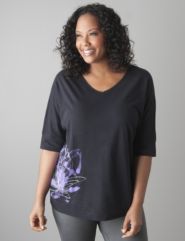 Full figure active Band bottom dolman top by Reebok