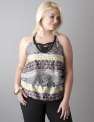 Tribal print halter top by Lane Bryant