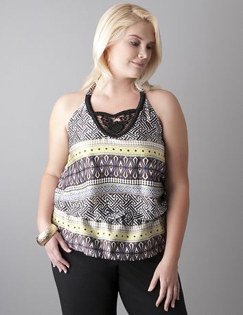 Tribal print halter top by Lane Bryant