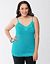 Seamless cami with floral lace  by Lane Bryant