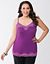 Seamless cami with floral lace  by Lane Bryant