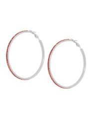 Rhinestone hoop earrings by Lane Bryant