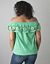 Off the shoulder gauze top by Lane Bryant