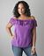 Off the shoulder gauze top by Lane Bryant