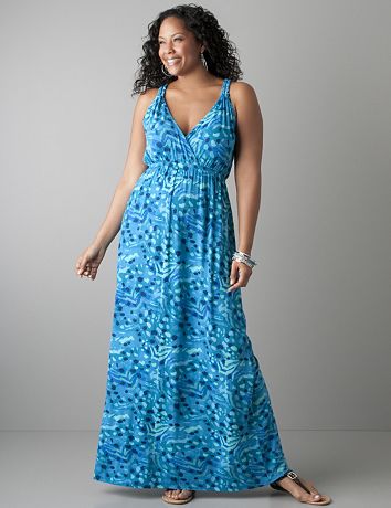 Full figure Animal print maxi dress by Lane Bryant