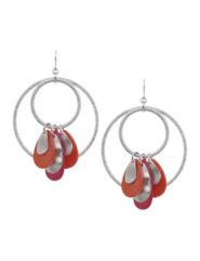 Dusted hoop & shell earrings by Lane Bryant