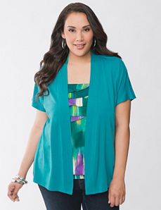 Smocked back over piece by Lane Bryant