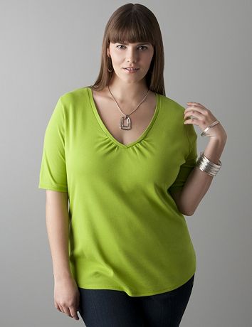 Elbow sleeve jersey tee by Lane Bryant