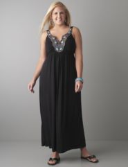Embroidered maxi dress by Lane Bryant