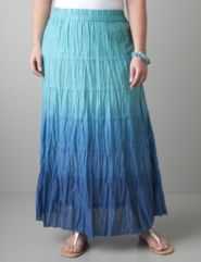 Full figure Dip dye crinkle skirt by Lane Bryant