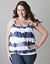 Tie dye banded bottom tank by Lane Bryant