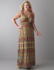 Tribal print maxi dress