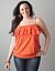 Ruffled banded bottom tube top by Lane Bryant