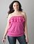 Ruffled banded bottom tube top by Lane Bryant