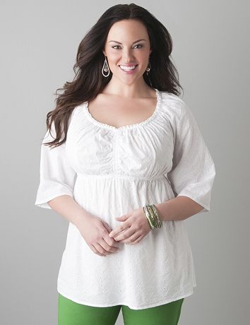 Eyelet lace top by Lane Bryant