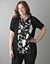Cowl neck feather print shell tank by Lane Bryant