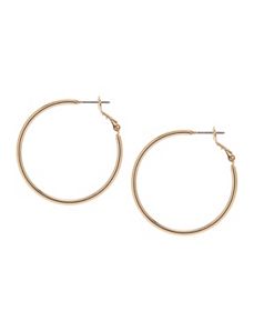 Small goldtone hoop earring by Lane Bryant