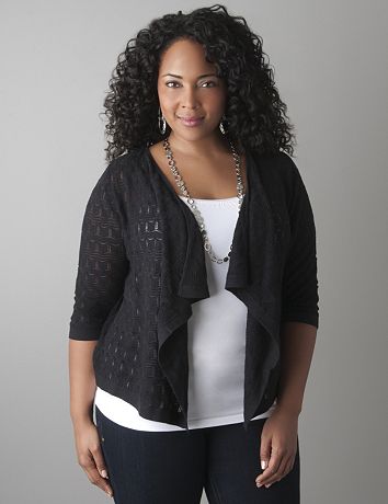 Sparkle stitch shrug by Lane Bryant
