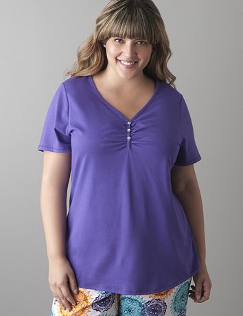 Short sleeve sleep top by Cacique