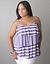 Mixed stripe tiered tank by Lane Bryant