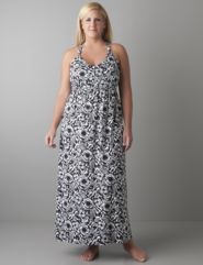 African floral maxi dress by Cacique