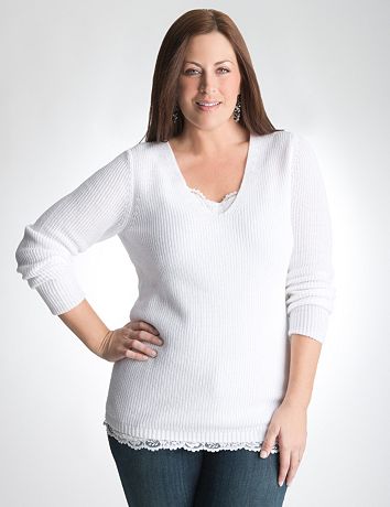 Shimmering shaker sweater