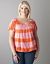 Tie dye crochet trim top by Lane Bryant