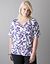 Floral surplice dolman top by Lane Bryant