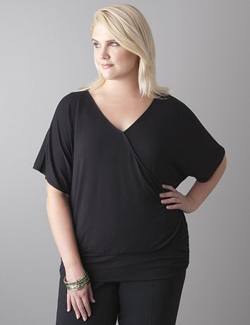 Surplice dolman top by Lane Bryant
