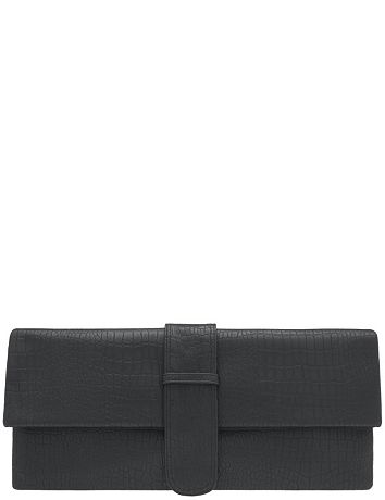 Faux snake clutch handbag by Lane Bryant