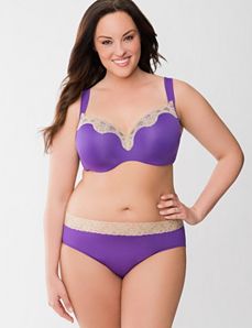 Lace Trim Smooth Balconette Ensemble