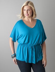 Drawstring peplum tunic by Lane Bryant