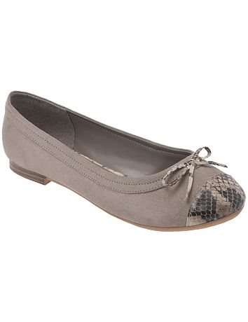Snake toe ballet flat by Lane Bryant