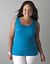 Lace trim ribbed tank by Lane Bryant