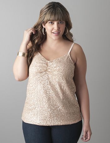 Sequin front cami by Lane Bryant