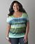 Rainbow print banded bottom tee by Lane Bryant