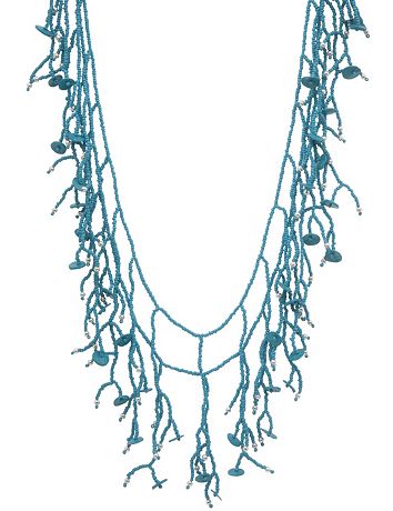 Seed bead long necklace
