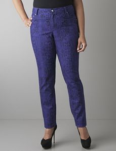 Snake print skinny jean by Lane Bryant