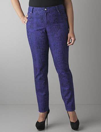Snake print skinny jean by Lane Bryant