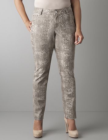 Snake print skinny jean by Lane Bryant