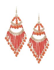 Seed bead chandelier earrings by Lane Bryant
