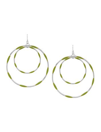 Color accent hoop earrings by Lane Bryant