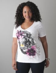 Tropical print t shirt by Lane Bryant